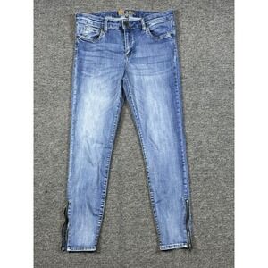 KUT From The Kloth Diana Skinny Ankle Zip Jeans Womens Size 10 Slim Moto